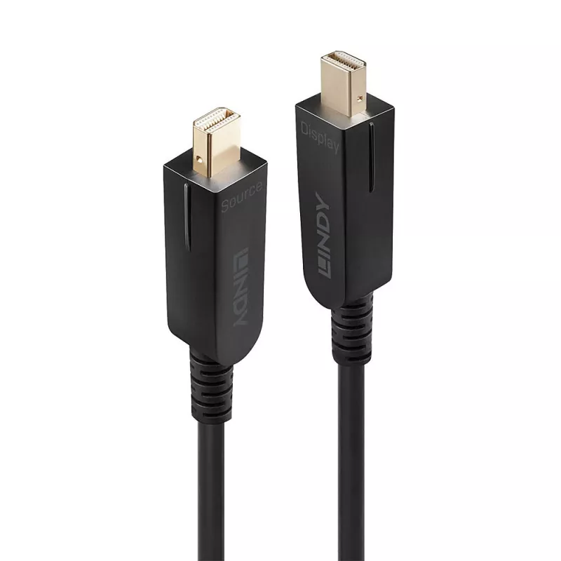 Lindy 70 m hibridinis šviesolaidinis Mini DisplayPort 1.4 laidas su nuimamomis DP jungtimis