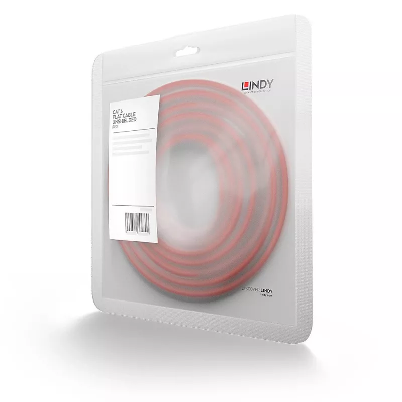 Lindy 47512 tinklo kabelis, raudonas, 2 m, Cat6 U/UTP