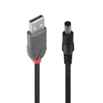 Adapterinis laidas USB A (vyriškas) - DC 5.5/2.1 mm (vyriškas) Lindy 70268