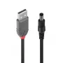 Adapterinis laidas USB A (vyriškas) - DC 5.5/2.1 mm (vyriškas) Lindy 70268