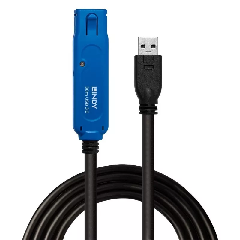 Lindy 30m USB 3.0 aktyvus ilginimo kabelis Pro USB A į USB A 5 Gbit/s