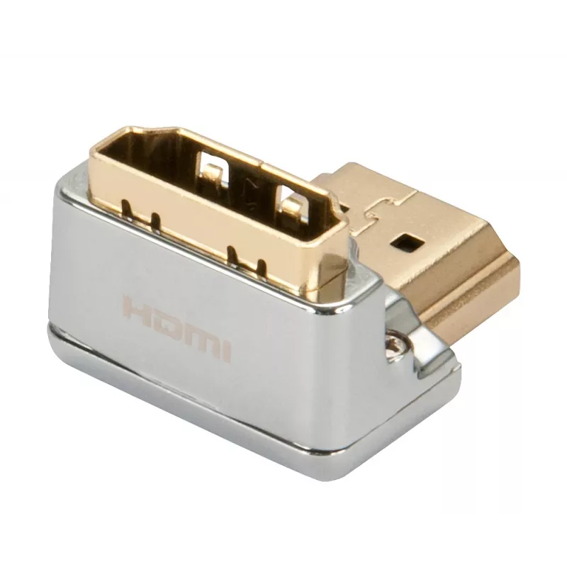 Lindy CROMO HDMI vyriškas į moterišką 90 laipsnių stačiu kampu žemyn adapteris