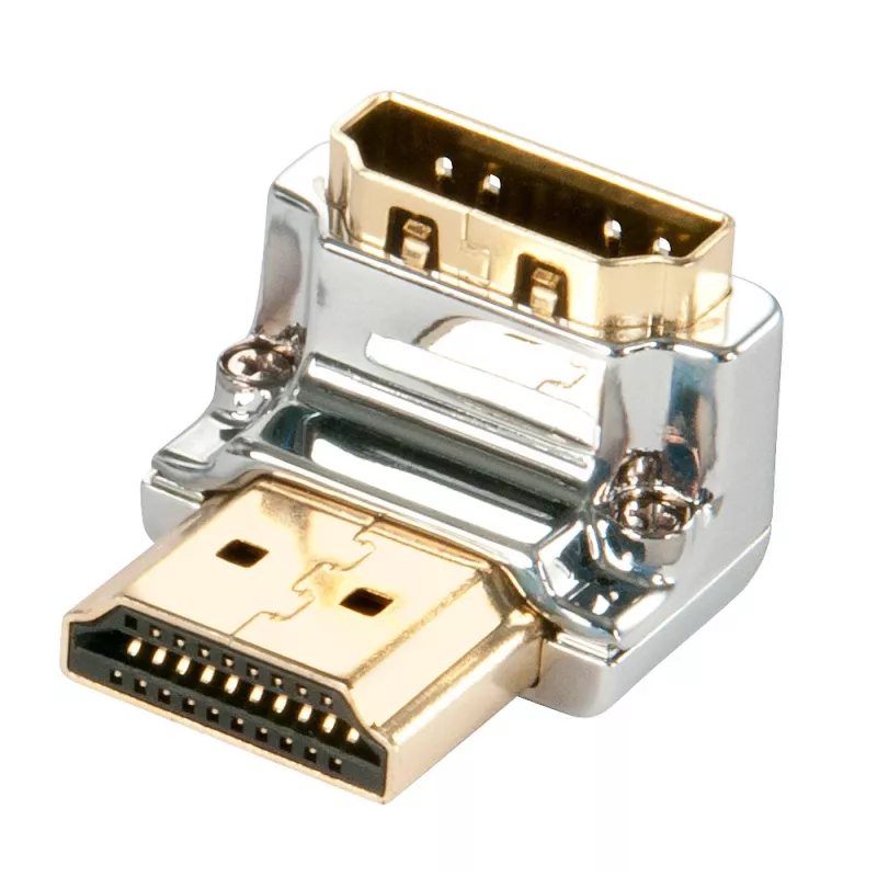 Lindy CROMO HDMI vyriškas į moterišką 90 laipsnių stačiu kampu žemyn adapteris