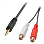 Lindy AV adapterio kabelis 0,25 m – 3,5 mm kištukas į 2 RCA lizdus