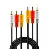 Lindy 1m Premium AV kabelis 3xPhono vyriškas į 3xPhono vyriškas