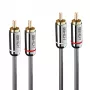 Lindy 2 m dvigubas phono garso kabelis, Cromo Line