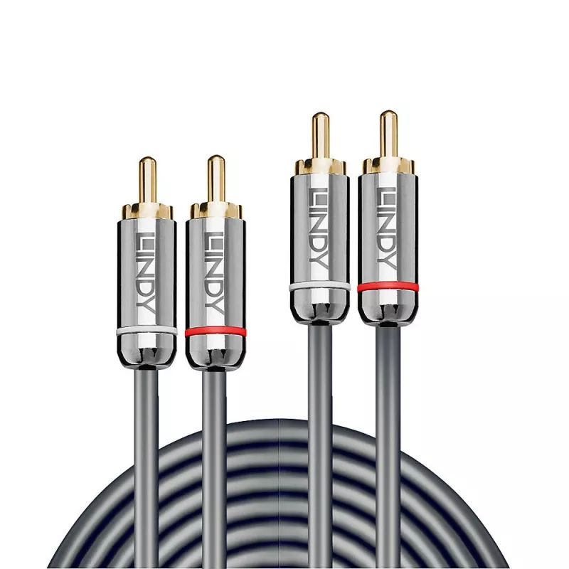 Lindy 2 m dvigubas phono garso kabelis, Cromo Line