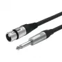 Vivolink PROAUDXLRFJACK1 garso laidas 1 m XLR 6,35 mm juodas