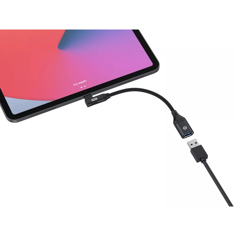 Conceptronic ABBY19B USB 3.2 Gen 2 90° kampuotas USB-C į USB-A OTG adapteris