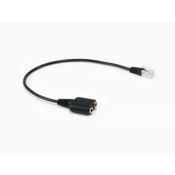 Equip RJ9 į 3.5 mm ausinių garso adapteris, juodas, 0,25 m