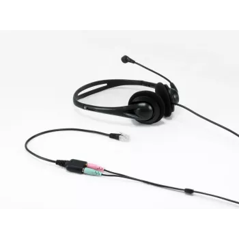 Equip RJ9 į 3.5 mm ausinių garso adapteris, juodas, 0,25 m