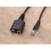 Equip RJ9 į 3.5 mm ausinių garso adapteris, juodas, 0,25 m
