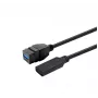 VivoLink USB 3.0 A tipo laidas A jungtimis 0,2 m – juodas
