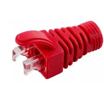 MicroConnect CONB65R apsauginis įvadas nuo lenkimo Cat5e/Cat6/Cat6A kabeliams iki 6,5 mm, raudonas
