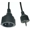 Maitinimo ilginimo laidas MicroConnect MC-PE0500FRB 500 cm su EU kištuku, juodas