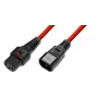 Maitinimo laidas MicroConnect MC-C13C14LOCK-2.5MR — IEC C13 į C14 su fiksavimo spaustuku, 2,5 m