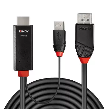 Lindy 3 m HDMI į DisplayPort kabelis