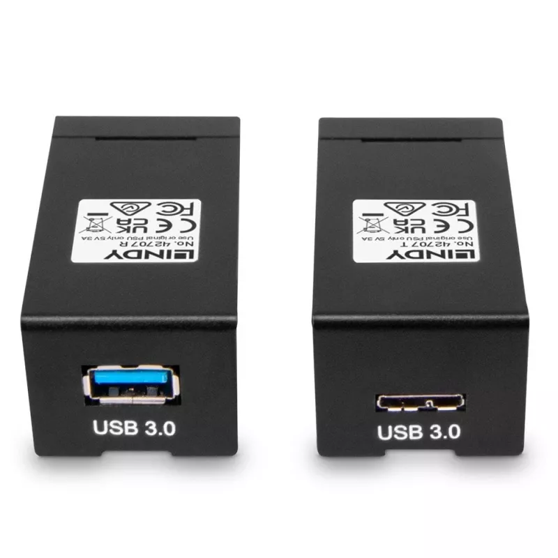 AV siųstuvas ir imtuvas Lindy 200m Šviesolaidinis USB 3.0 Prailgintuvas