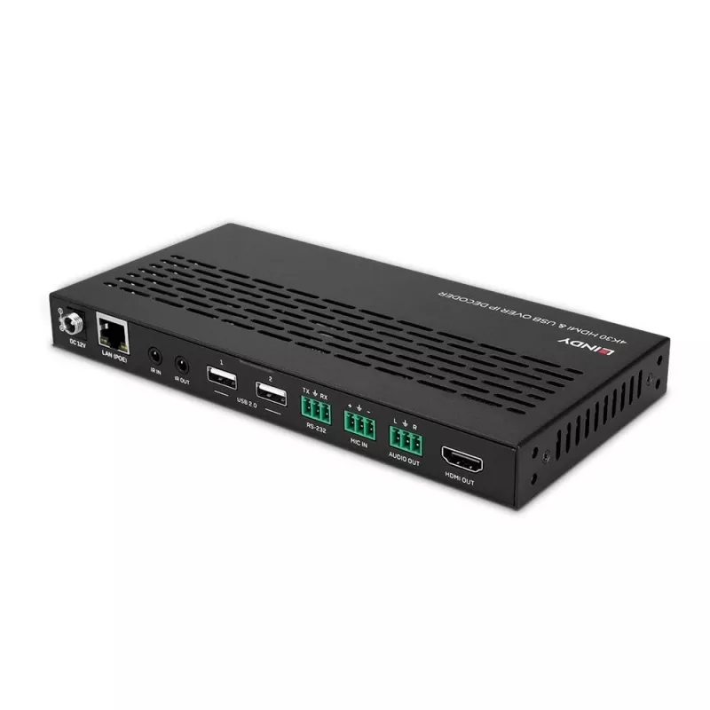 Lindy 4K30 HDMI ir USB per IP sistema – dekoderis