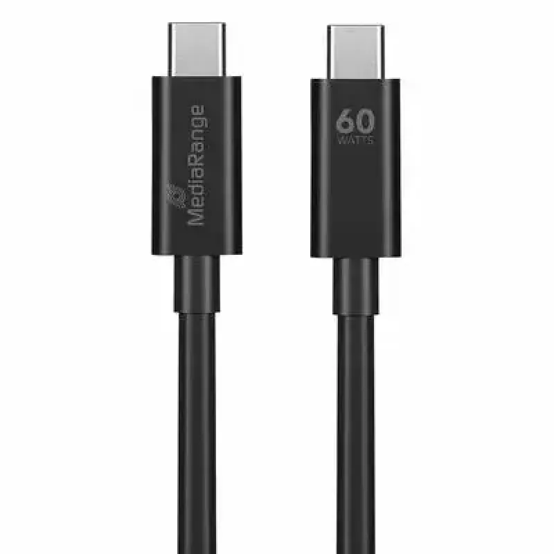 USB C laidas MediaRange MRCS213 1,2 m USB 3.2 Gen 1 juodas