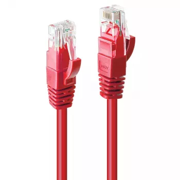 Tinklo laidas Lindy 3 m Cat.6 RJ-45 U/UTP Raudonas