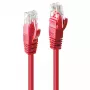 Tinklo laidas Lindy 3 m Cat.6 RJ-45 U/UTP Raudonas