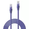 Tinklo kabelis Lindy 3m Cat.6 RJ-45 U/UTP Violetinis