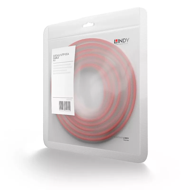 Lindy Cat6 RJ-45 tinklo kabelis 5 m raudonas U/UTP