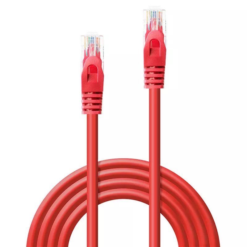 Lindy Cat6 RJ-45 tinklo kabelis 5 m raudonas U/UTP