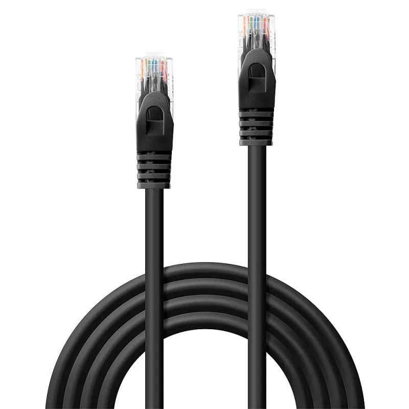 Lindy 48190 tinklo kabelis Juodas 0,3 m Cat6 U/UTP