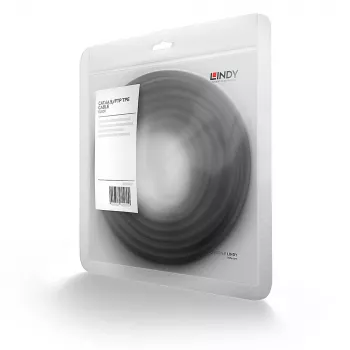 Lindy 47410 tinklo kabelis, juodas, 0,3 m, Cat6a S/FTP (S-STP)