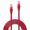 Tinklo laidas Lindy 1 m Cat.6 RJ-45 U/UTP raudonas