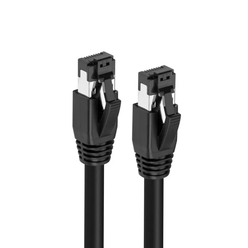 MicroConnect MC-SFTP8010S tinklo kabelis 10 m, juodas, Cat8.1 S/FTP