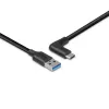 Lindy 1 m USB 3.2 Type-A į stačiu kampu USB-C laidas, 10 Gbps