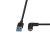 Lindy 1 m USB 3.2 Type-A į stačiu kampu USB-C laidas, 10 Gbps