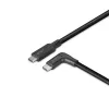 Lindy 0,5 m USB 3.2 tiesus USB-C į 90° kampu lenktą USB-C laidą, 10 Gbps