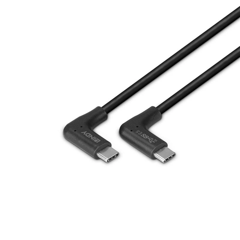 Lindy 1,5 m USB 3.2 dešinės pusės USB-C į dešinės pusės USB-C laidas, 10 Gbps