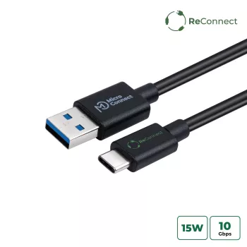 Microconnect ECO-USB3.2CA1 USB laidas USB 3.2 Gen 2 (3.1 Gen 2) 1 m USB-A USB-C juodas