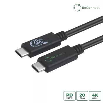 MicroConnect ECO-USB3.2CC1.5 USB-C laidas 1,5 m juodas