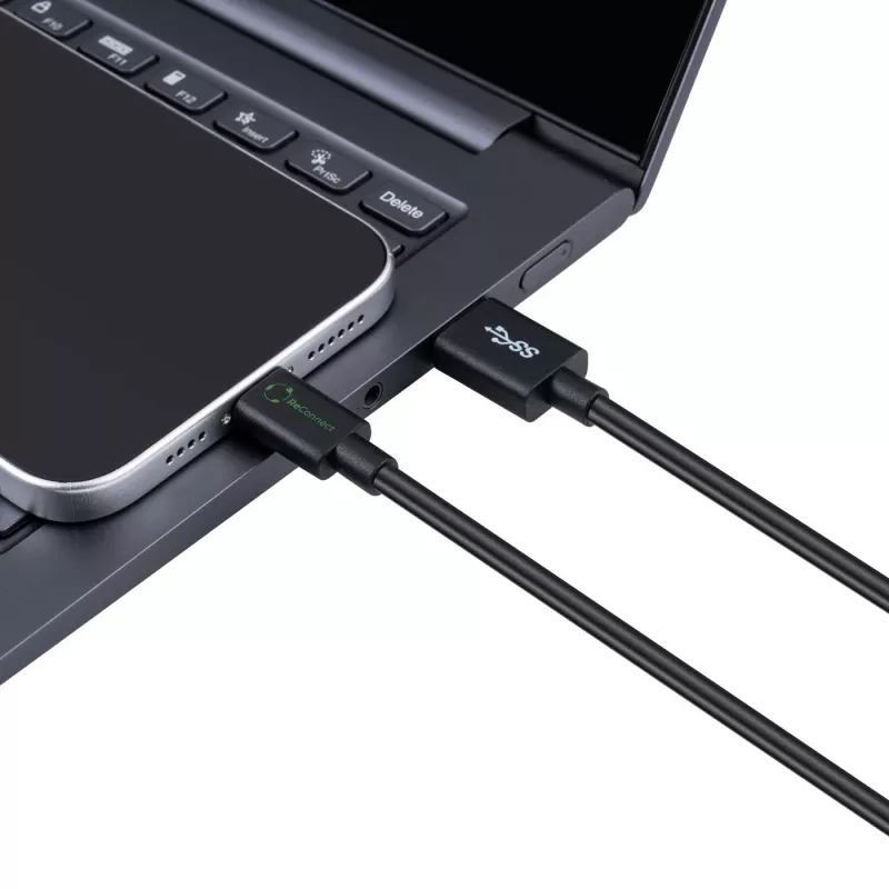 Microconnect ECO-USB3.2CA0.25 USB laidas USB 3.2 Gen 2 (3.1 Gen 2) 0,25 m USB A USB C juodas