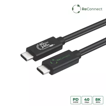 USB4 kabelis MicroConnect ReConnect ECO-USB4CC05 40 Gbps 100 W, USB-C į USB-C