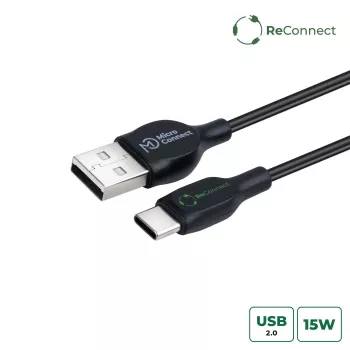 MicroConnect ECO-USB3.1CCHAR05B USB laidas USB 2.0 0,5 m USB A USB C juodas
