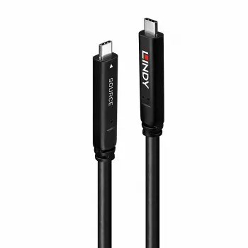 Lindy 10m USB 3.2 Gen 2 & DP 1.4 Type C hibridinis kabelis