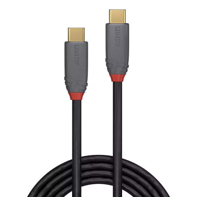 Lindy Anthra Line USB 3.2 laidas, C tipo – C, 0,5 m, 20 Gbps, 5 A, PD