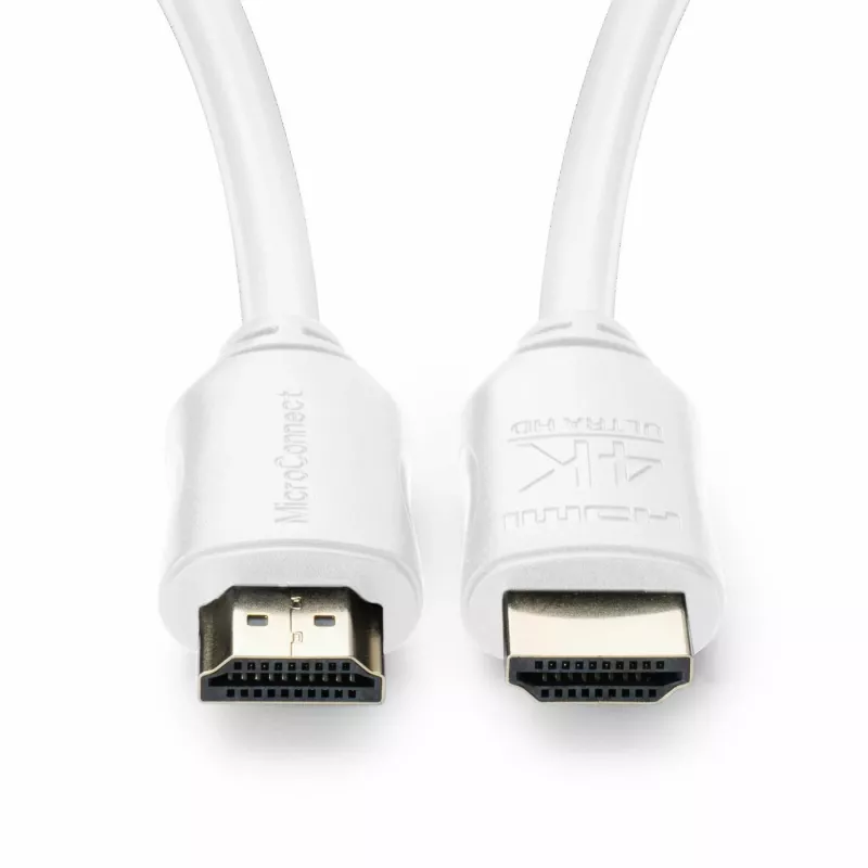 HDMI kabelis MicroConnect MC-HDM19193V2.0WH 3 m, HDMI A tipo kištukas – kištukas, 18 Gbit/s