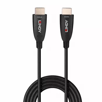 Lindy 100 m hibridinis šviesolaidinis HDMI 8K60 laidas, 48 Gbit/s, juodas