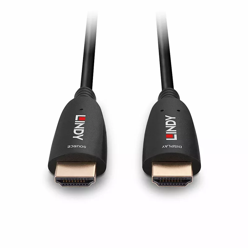 Lindy 100 m hibridinis šviesolaidinis HDMI 8K60 laidas, 48 Gbit/s, juodas