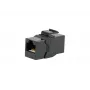Keystone jungtis EQUIP Cat.6A neekranuota, RJ-45, plokščios konstrukcijos, juoda, 8 vnt.