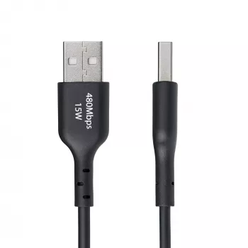 StarTech.com 1 m USB-A į USB-C įkrovimo ir sinchronizavimo laidas, 3A, USB 2.0, TPE apvalkalas - juoda