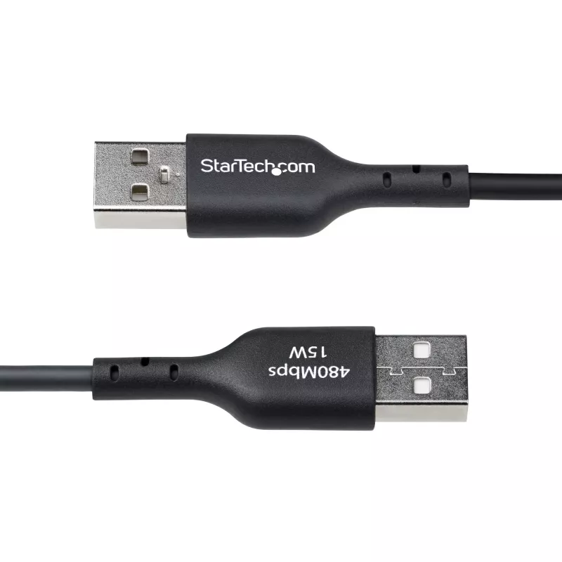 StarTech.com 1 m USB-A į USB-C įkrovimo ir sinchronizavimo laidas, 3A, USB 2.0, TPE apvalkalas - juoda